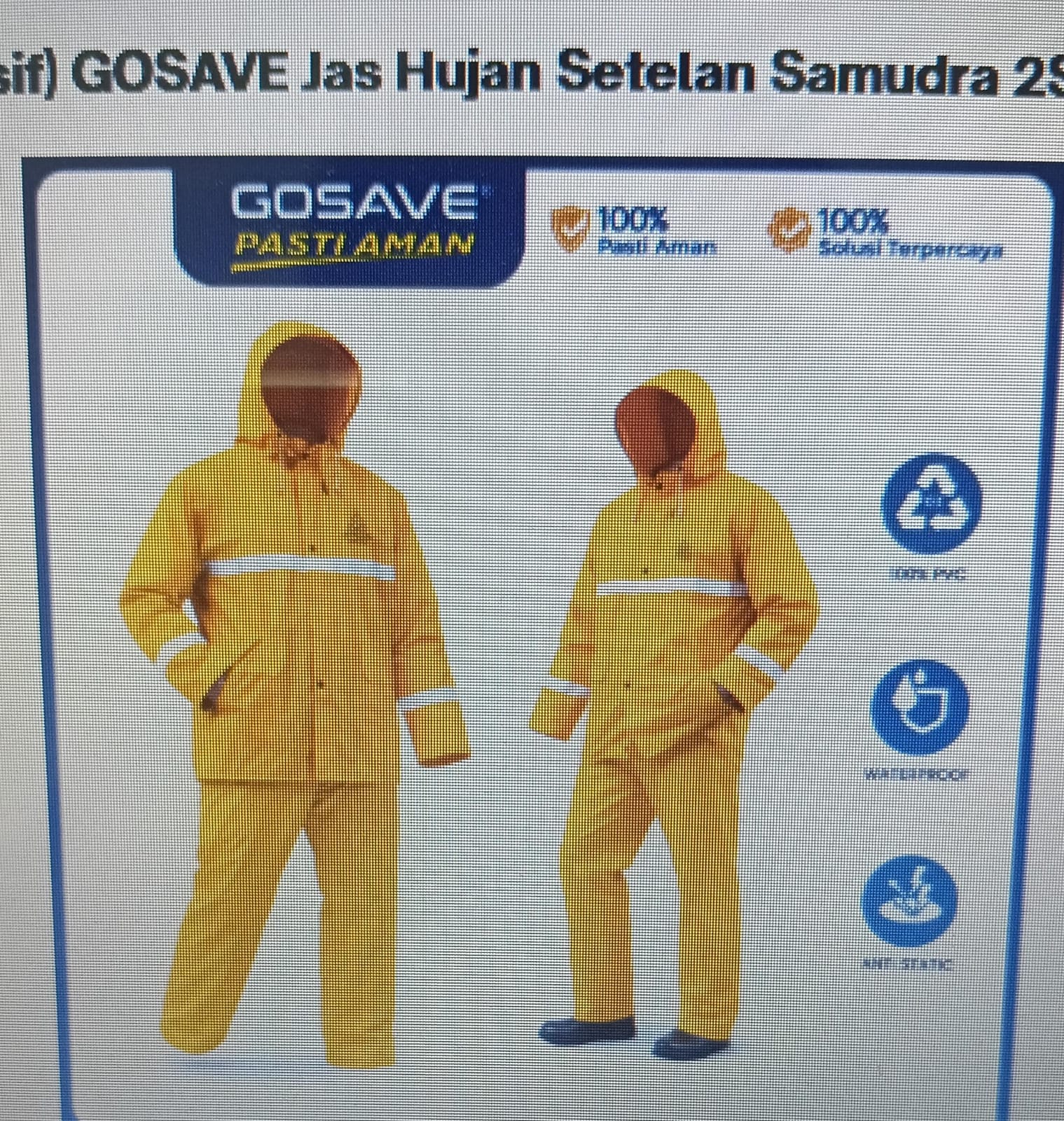 n31 jas hujan, jas hujan gosave